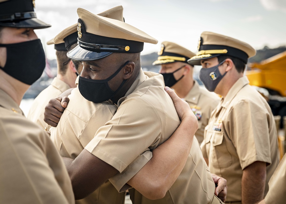 CPO Pinning Ceremony aboard John S. McCain