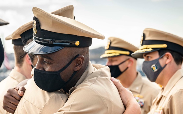 CPO Pinning Ceremony aboard John S. McCain