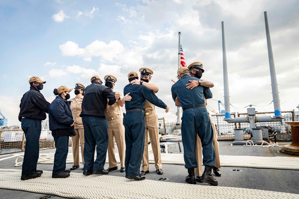 CPO Pinning Ceremony aboard John S. McCain
