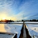 January sunrise by the flagpole at Fort McCoy
