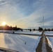 January sunrise by the flagpole at Fort McCoy