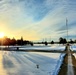 January sunrise by the flagpole at Fort McCoy