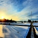 January sunrise by the flagpole at Fort McCoy