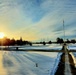 January sunrise by the flagpole at Fort McCoy