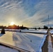 January sunrise by the flagpole at Fort McCoy