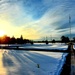 January sunrise by the flagpole at Fort McCoy