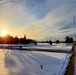January sunrise by the flagpole at Fort McCoy