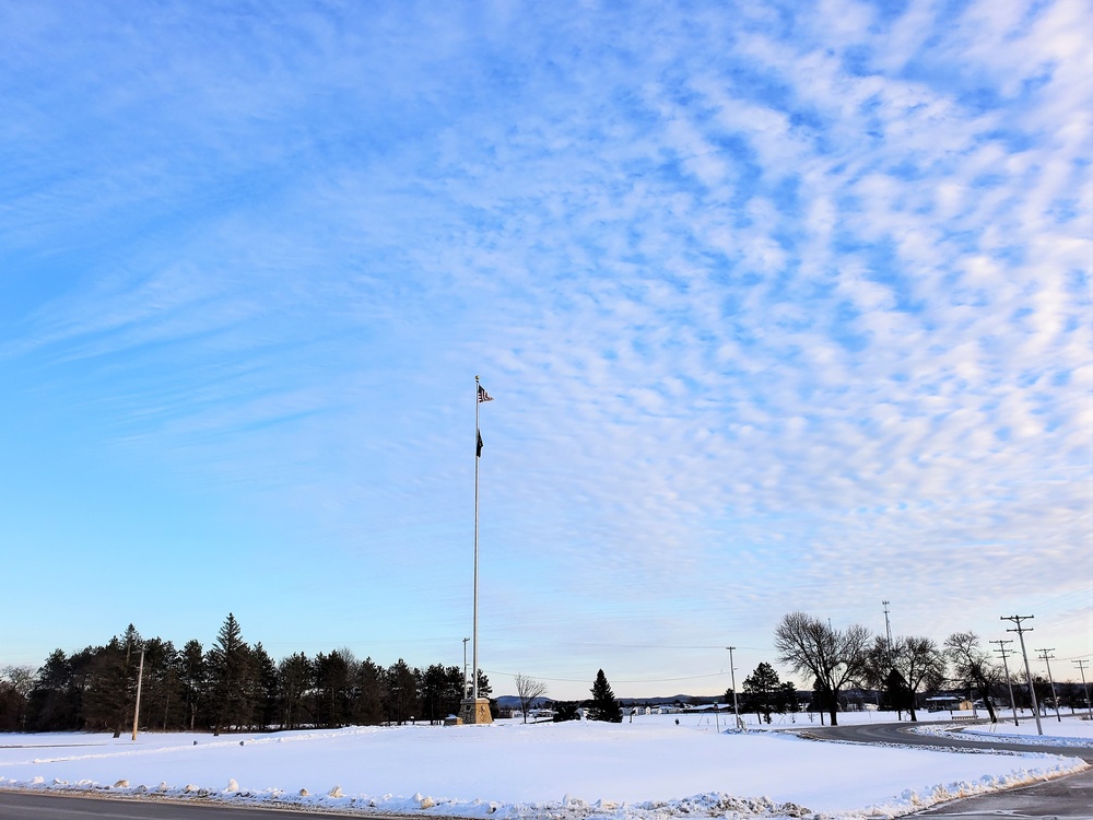 American Flag and Fort McCoy