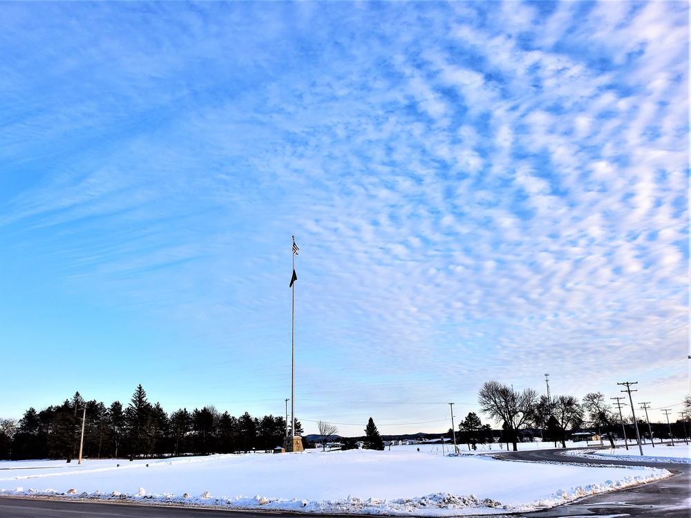 American Flag and Fort McCoy