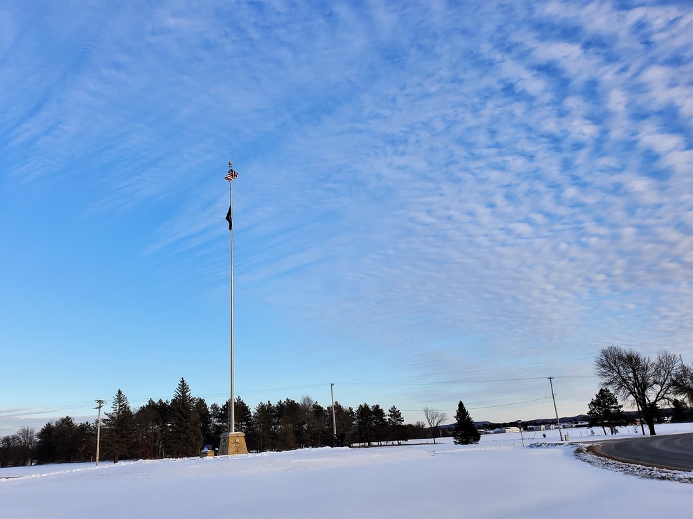 American Flag and Fort McCoy