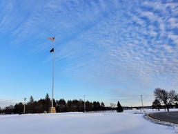 American Flag and Fort McCoy