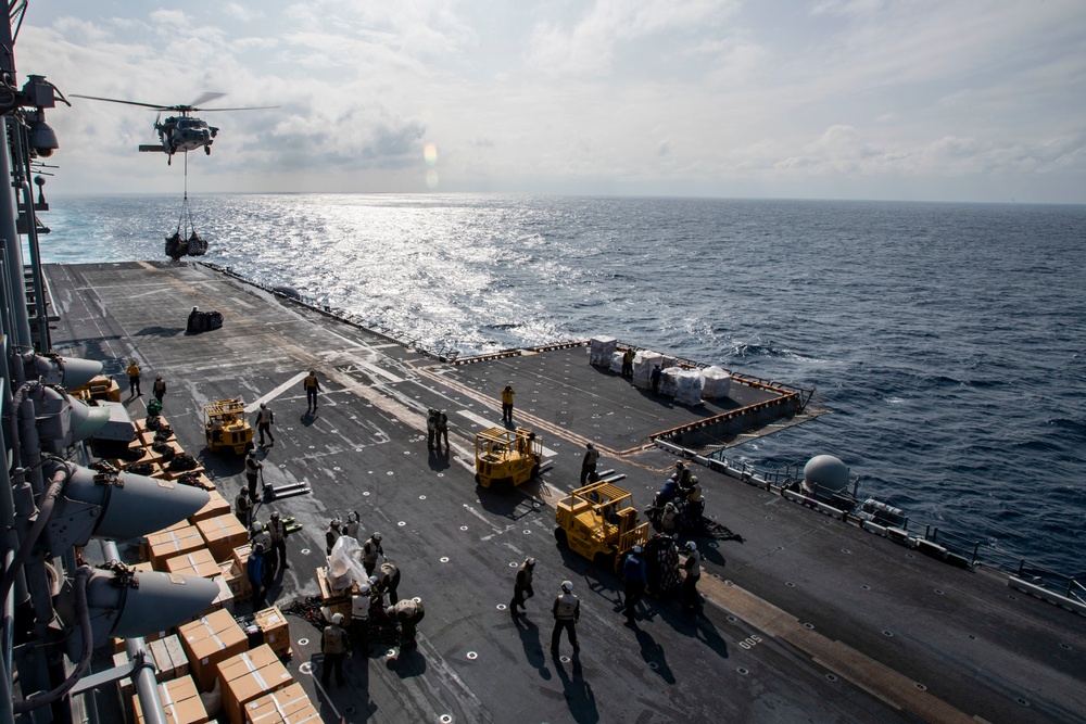 USS America (LHA 6) Conducts Replenishment-at-Sea