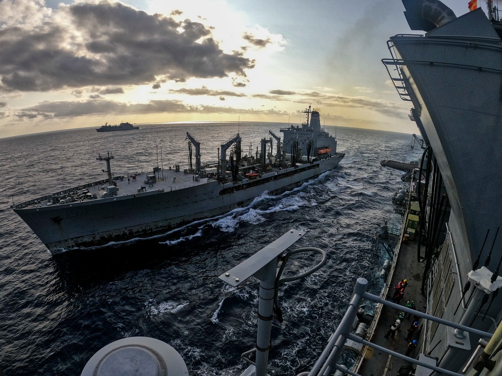 USS America (LHA 6) Conducts Replenishment-at-Sea