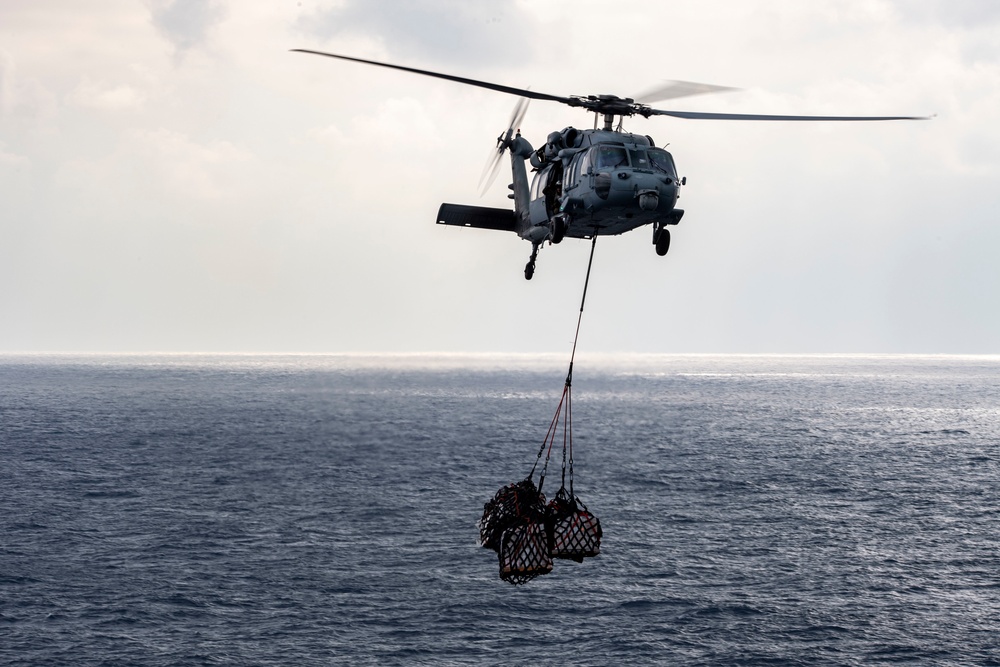 USS America (LHA 6) Conducts Replenishment-at-Sea