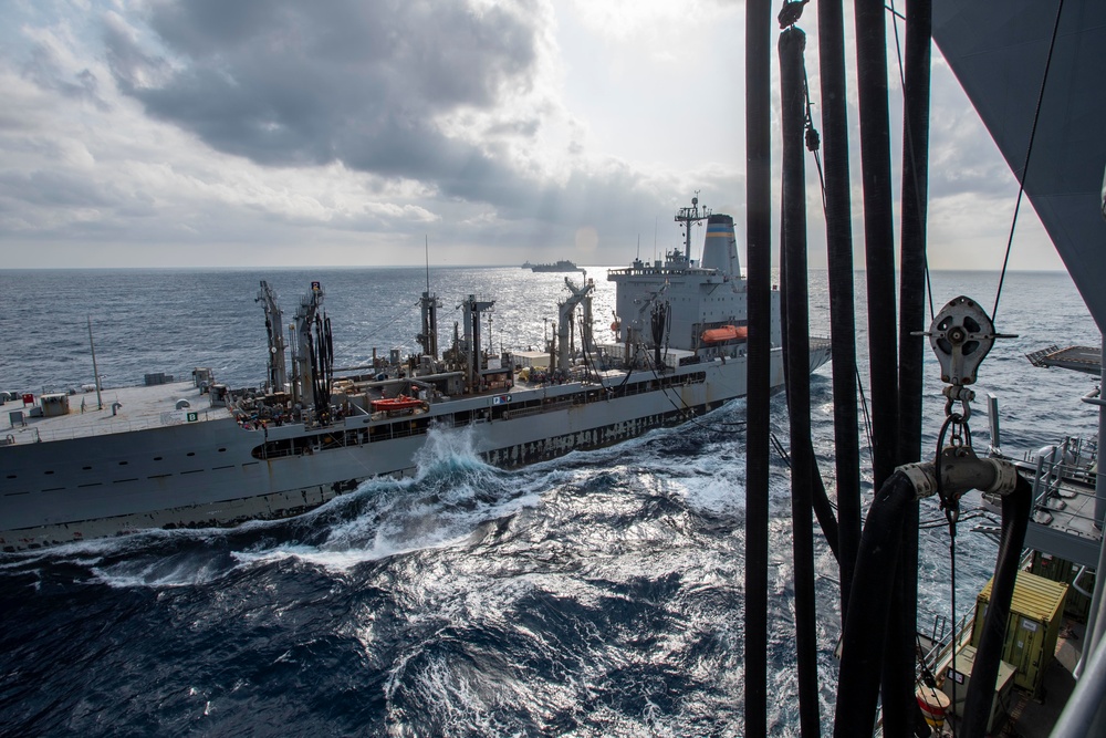 USS America (LHA 6) Conducts Replenishment-at-Sea
