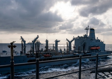 USS America (LHA 6) Conducts A Replenishment-At-Sea
