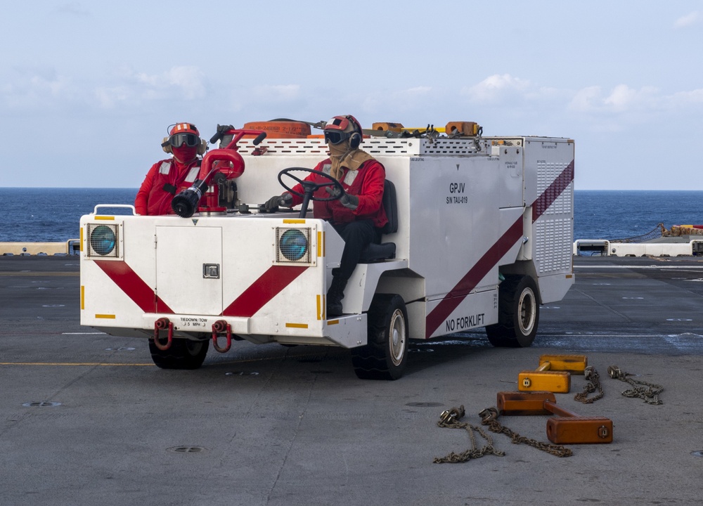 USS America (LHA 6) Conducts A Replenishment-At-Sea