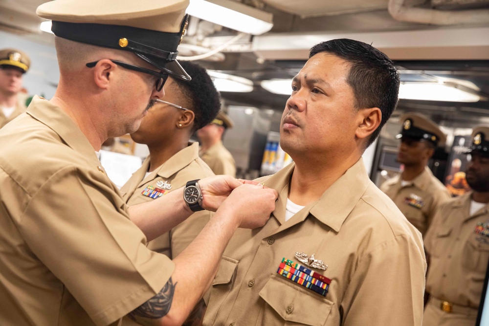 USS Porter Chief Pinning Ceremony