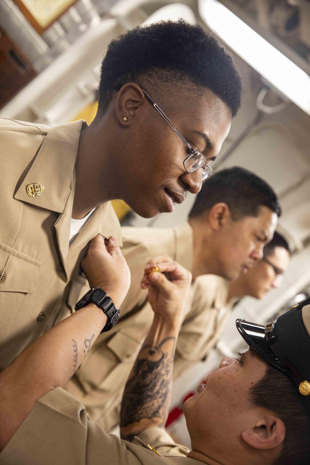 USS Porter Chief Pinning Ceremony