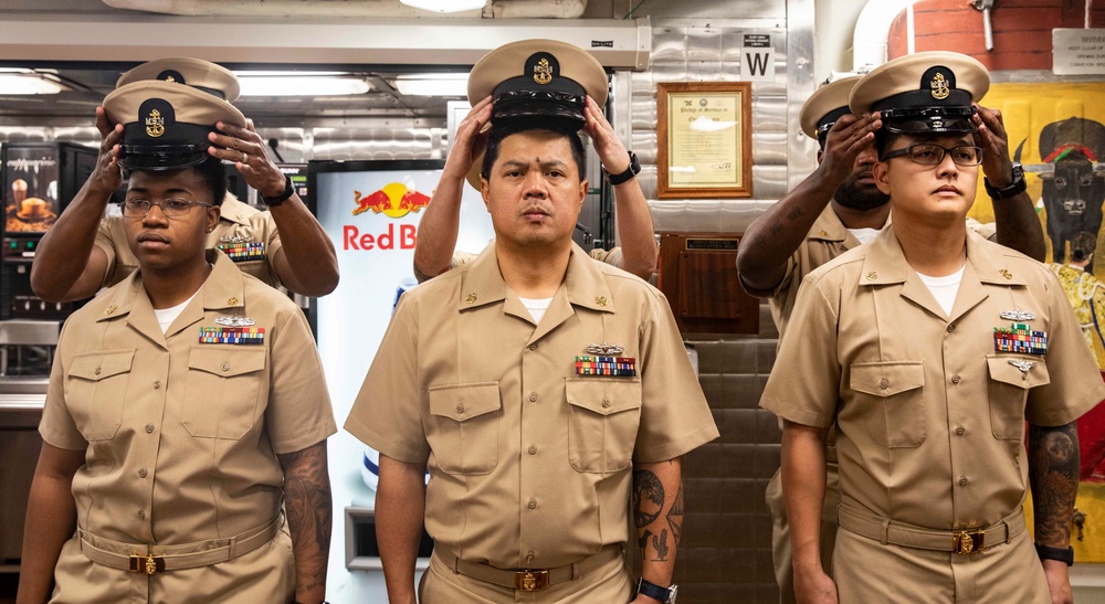 USS Porter Chief Pinning Ceremony