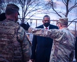 SECDEF Visits Guard Troops Providing Security at U.S. Capitol