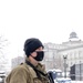 Guard Soldiers Work a Snowy Day at the US Capitol