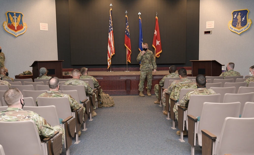 Photo of the Adjutant General of the Georgia Department of Defense visiting the 116th Air Control Wing
