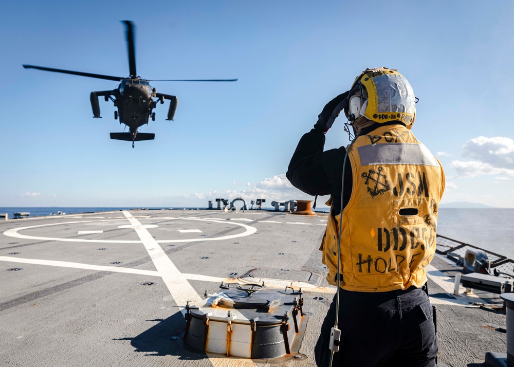 UH-60L Blackhawk DLQs aboard John S. McCain