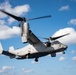 An MV-22B Osprey assigned to the 31st Marine Expeditionary Unit (MEU) lands on the flight deck of the forward-deployed amphibious assault ship USS America (LHA 6)