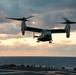 An MV-22B Osprey assigned to the 31st Marine Expeditionary Unit (MEU) lands on the flight deck of the forward-deployed amphibious assault ship USS America (LHA 6)