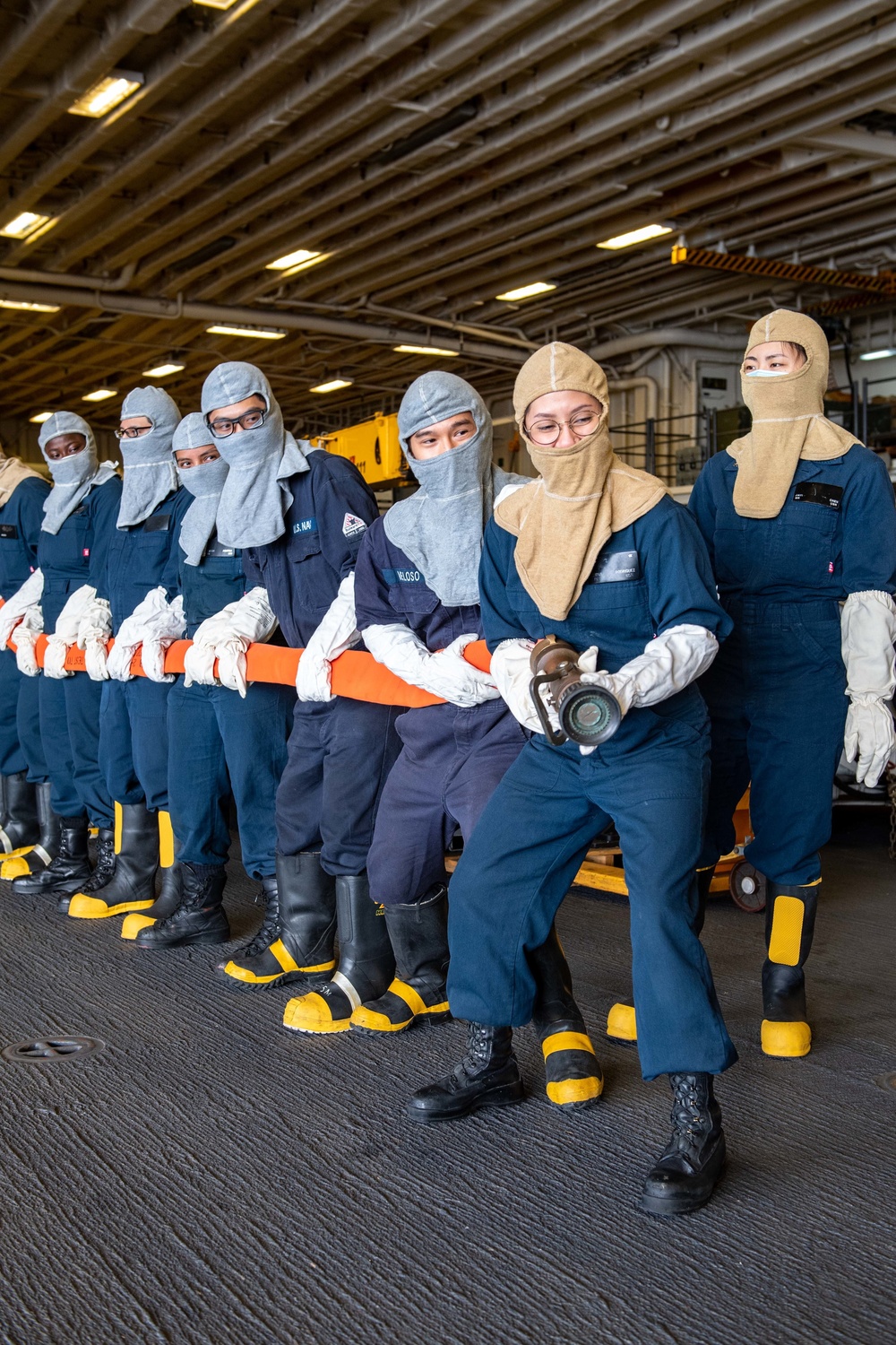 USS America (LHA 6) Conducts Damage Control Drill