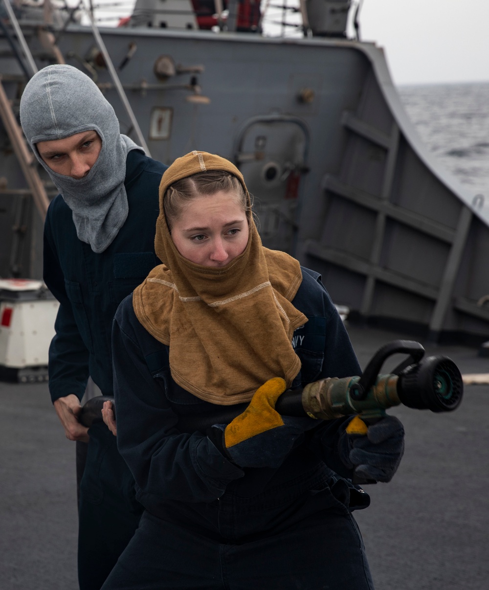 USS Porter Emergency Flight Quarters Drill