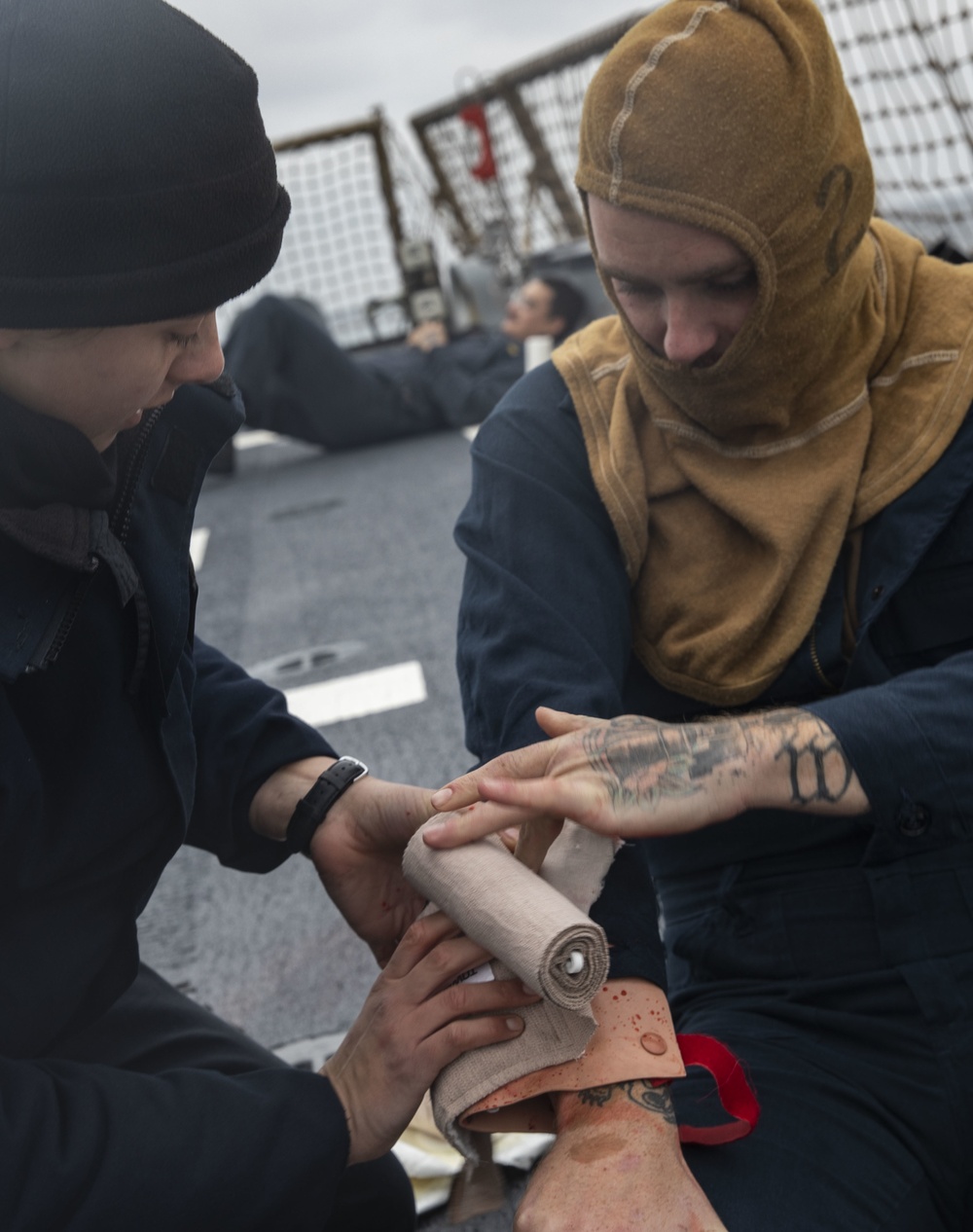 USS Porter Emergency Flight Quarters Drill