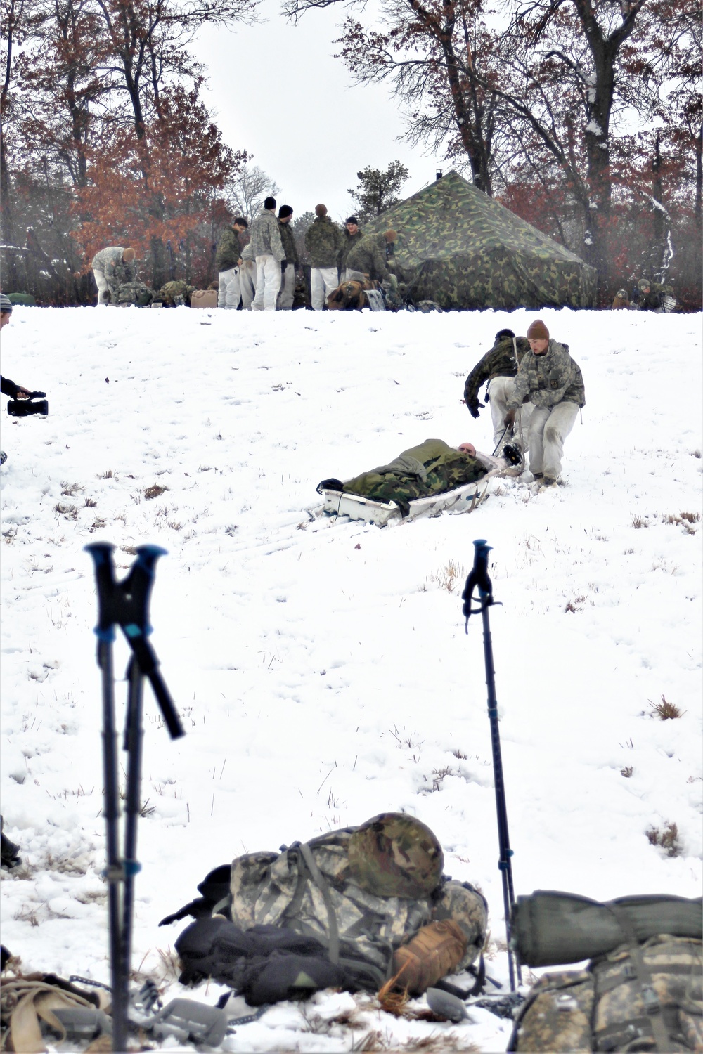 Cold-Weather Operations Course class 21-02 training operations at Fort McCoy