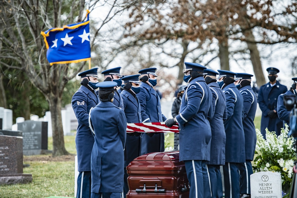 Modified Military Funeral Honors with Funeral Escort are Conducted for U.S. Air Force Lt. Gen. Brent Scowcroft in Section 30