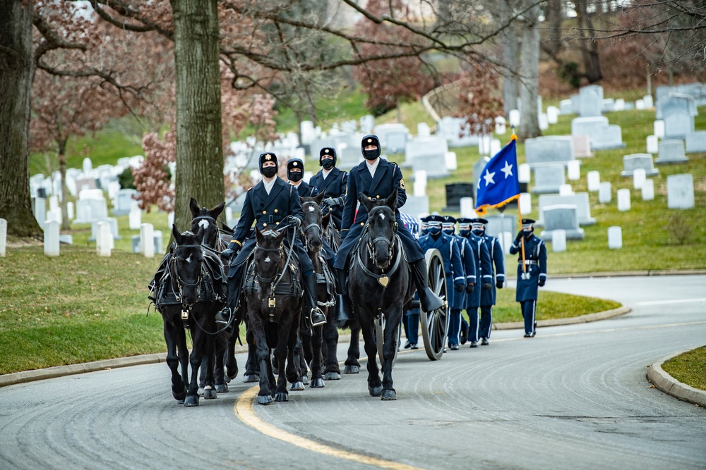 Modified Military Funeral Honors with Funeral Escort are Conducted for U.S. Air Force Lt. Gen. Brent Scowcroft in Section 30