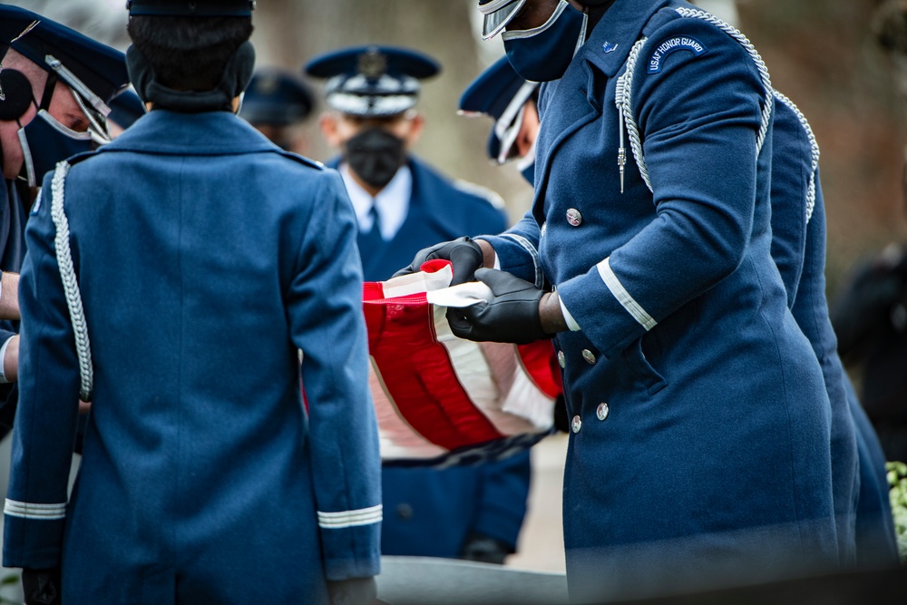 Modified Military Funeral Honors with Funeral Escort are Conducted for U.S. Air Force Lt. Gen. Brent Scowcroft in Section 30