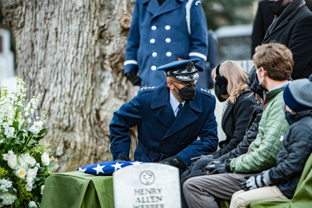 Modified Military Funeral Honors with Funeral Escort are Conducted for U.S. Air Force Lt. Gen. Brent Scowcroft in Section 30