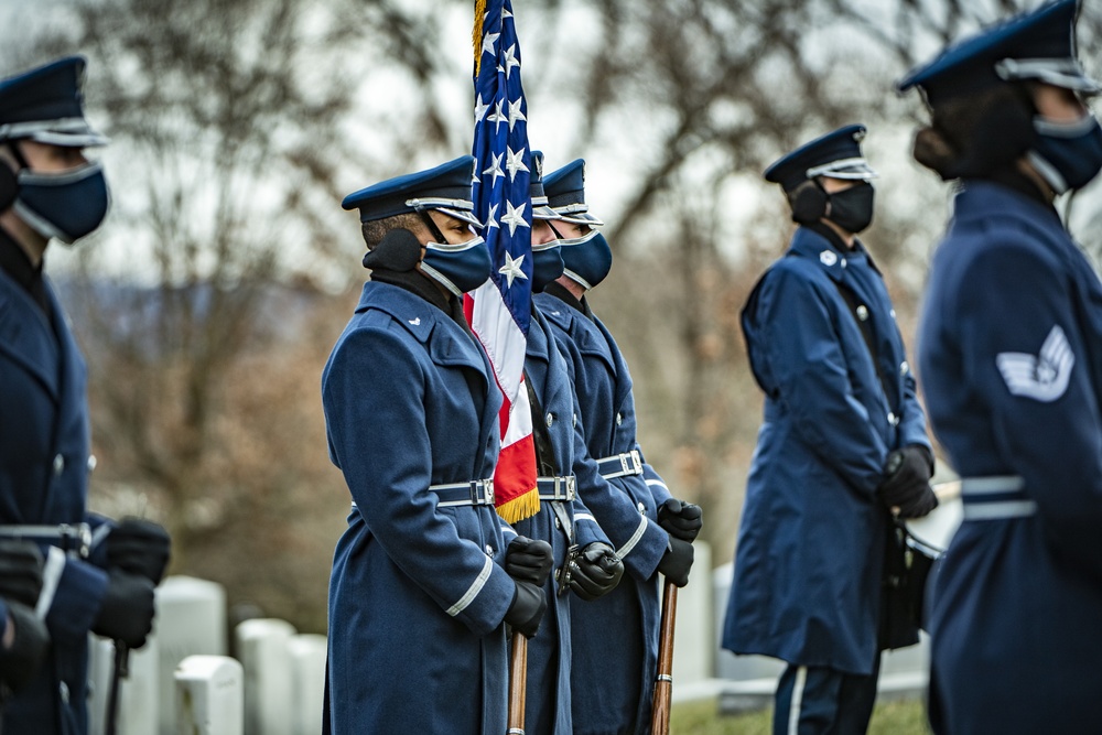 Modified Military Funeral Honors with Funeral Escort are Conducted for U.S. Air Force Lt. Gen. Brent Scowcroft in Section 30