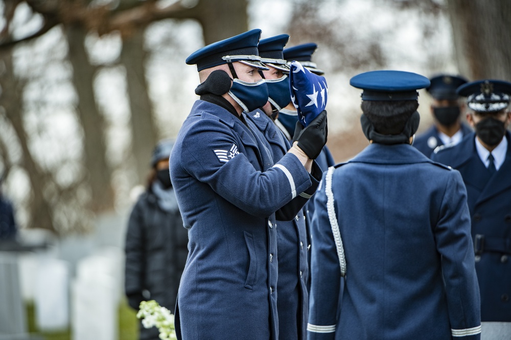 Modified Military Funeral Honors with Funeral Escort are Conducted for U.S. Air Force Lt. Gen. Brent Scowcroft in Section 30