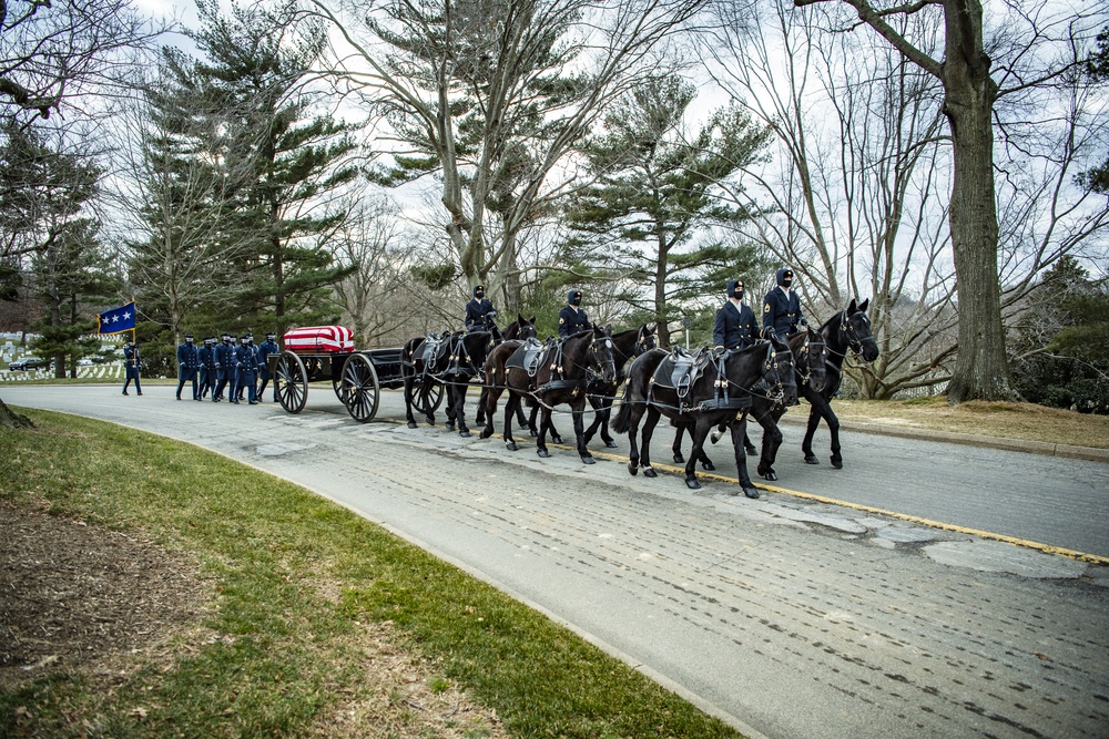 Modified Military Funeral Honors with Funeral Escort are Conducted for U.S. Air Force Lt. Gen. Brent Scowcroft in Section 30