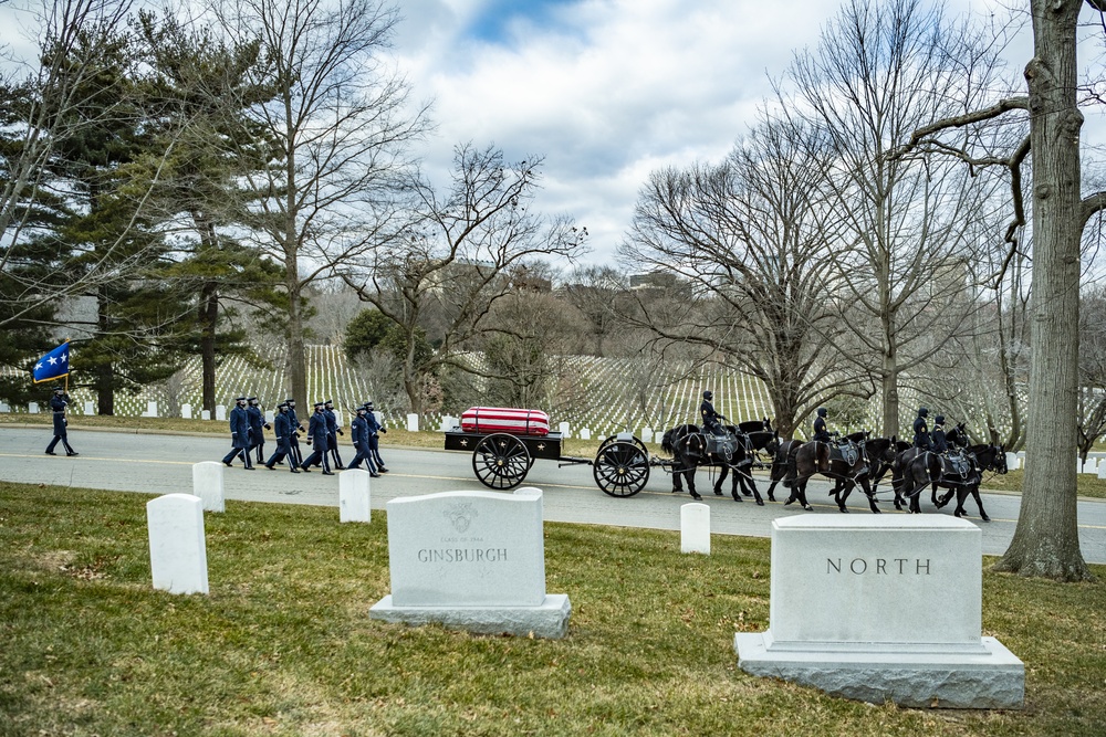 Modified Military Funeral Honors with Funeral Escort are Conducted for U.S. Air Force Lt. Gen. Brent Scowcroft in Section 30