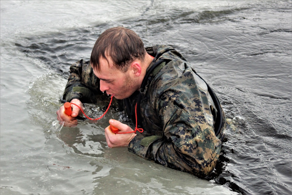 Cold-water immersion training for CWOC class 21-02 at Fort McCoy