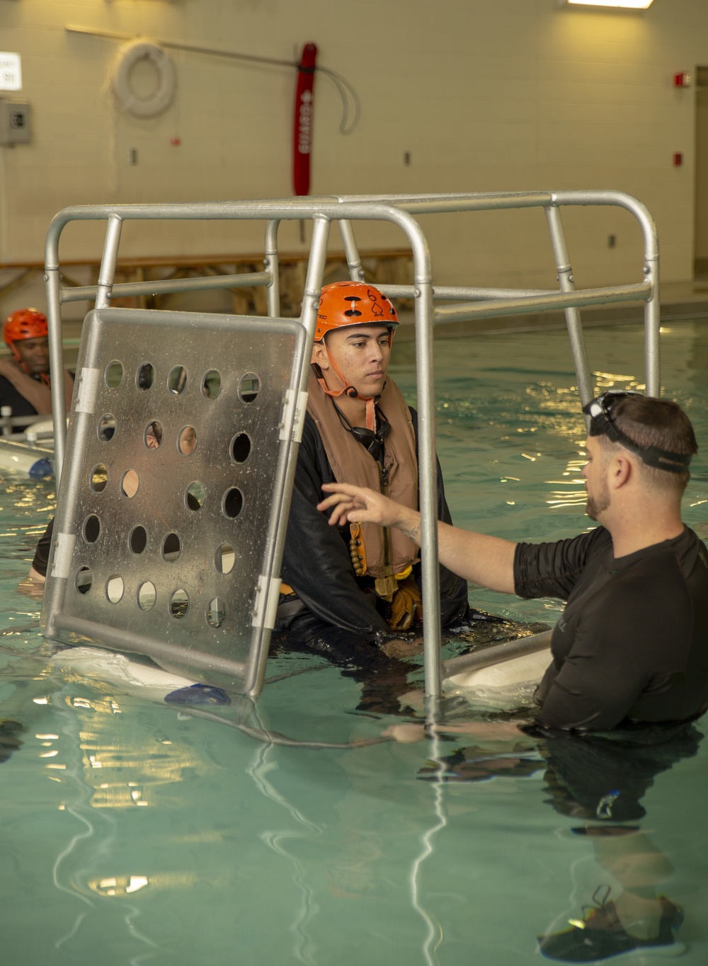 Marines participate in underwater engress training