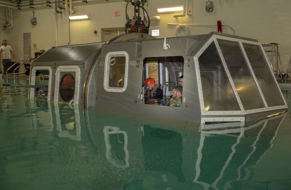 Marines participate in underwater engress training