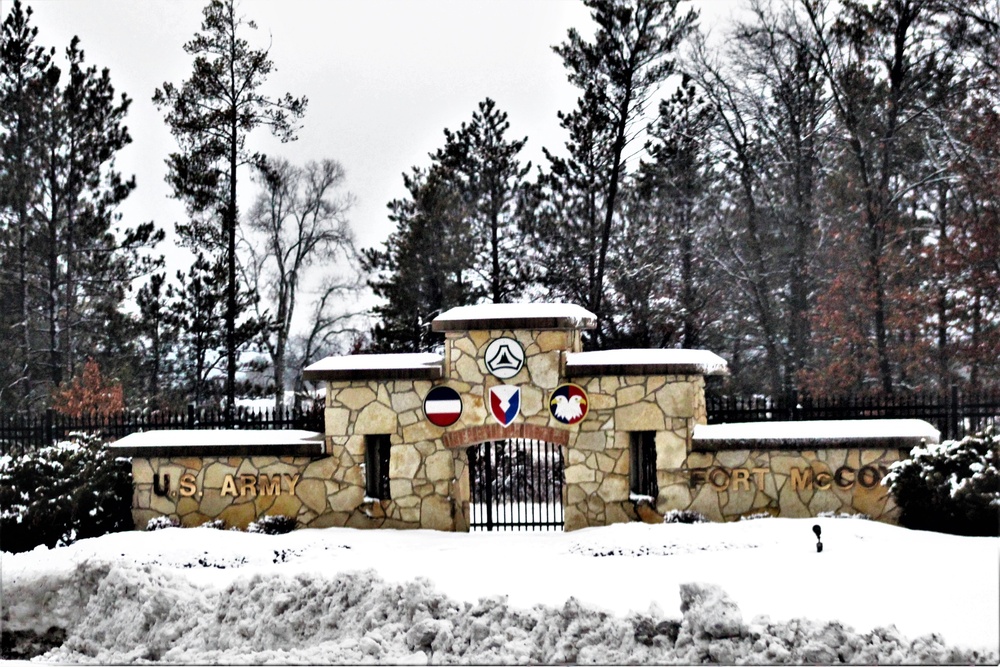 Wintry scenes at Fort McCoy in January 2021