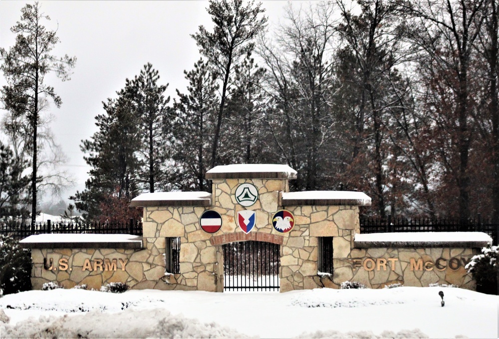 Wintry scenes at Fort McCoy in January 2021