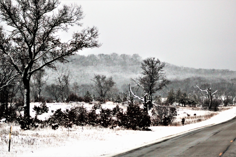 Wintry scenes at Fort McCoy in January 2021