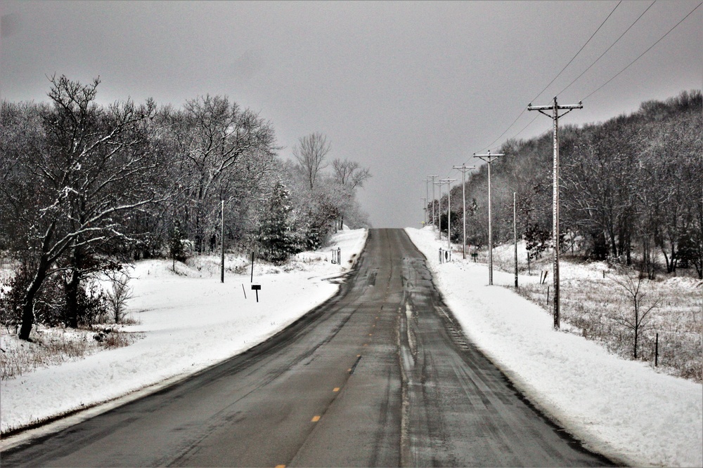 Wintry scenes at Fort McCoy in January 2021