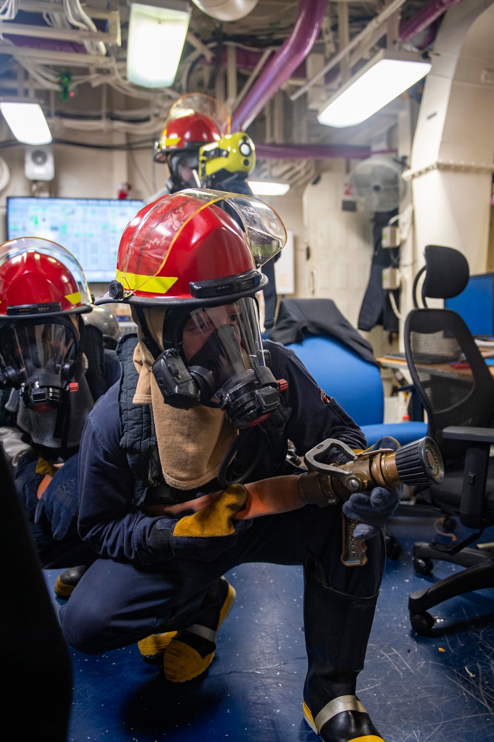 USS America (LHA 6) Conducts Firefighting Exercise